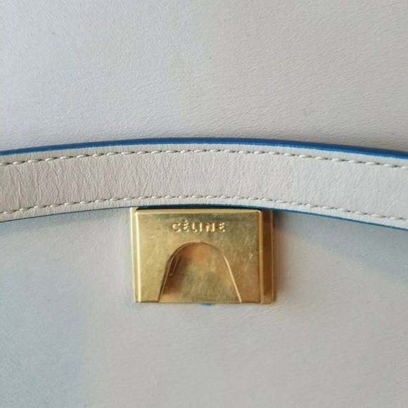 Celine Mini Belt Bag Light Taupe with Blue Piping - Picture 7 of 8